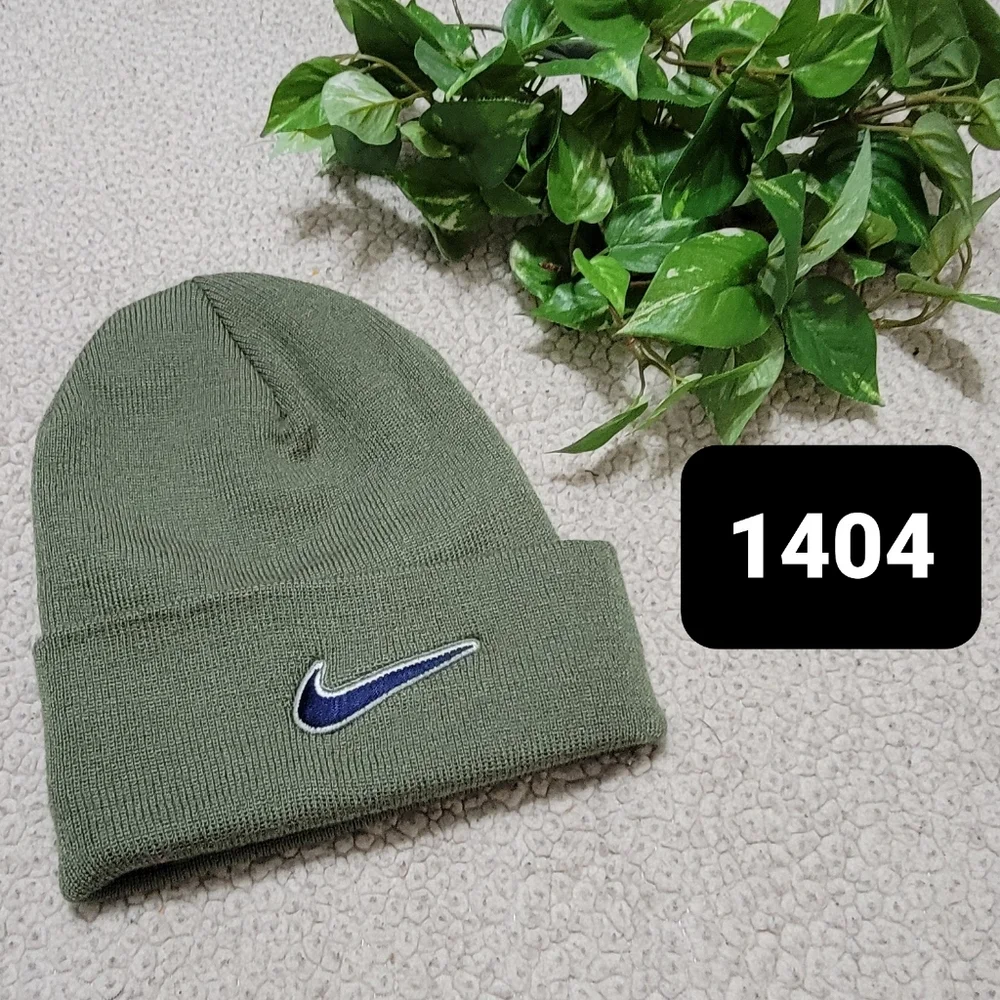 Nike Olive Green Logo Beanie Hat‎ One-Size